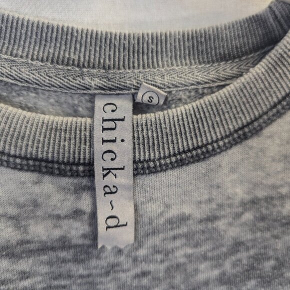 chica-d Size Small *Oversized! Gray Burnout Sweatshirt *Medium, Large - Picture 3 of 11